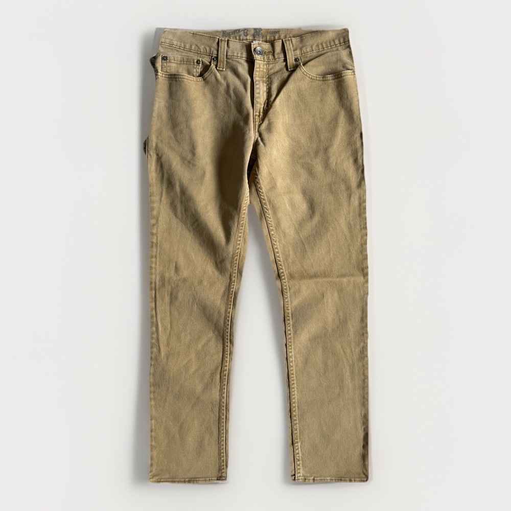 Roebuck‎ & Co Skinny Jeans Tag 32x30 (Actual 32x29) Tan Stretch Western Cowboy